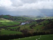 Valley with rainbow
